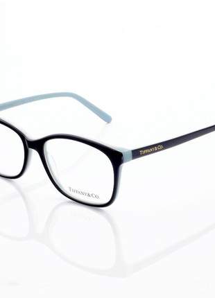 Armacao de óculos retangular tiffany & co tf2131 preto e azul