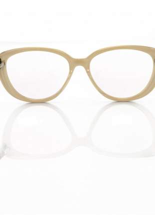 Armacao de óculos gatinho cats cc3253 marrom e creme tartaruga
