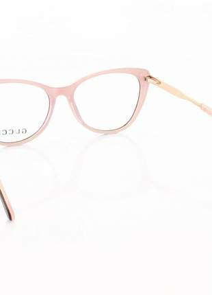 Armacao de óculos gatinho gucci gg3126 marrom e rosa