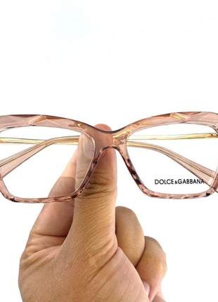 Armacao de óculos diamante dolce & gabbana dg5025 rose