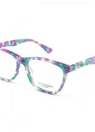 Armacao de óculos quadrada ana hickmann ah6225 lilas mesclado