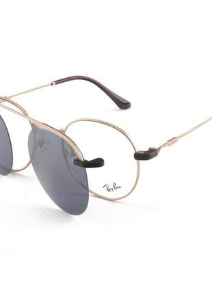 Armacao de óculos clip on round unissex ray-ban dc3042 dourado