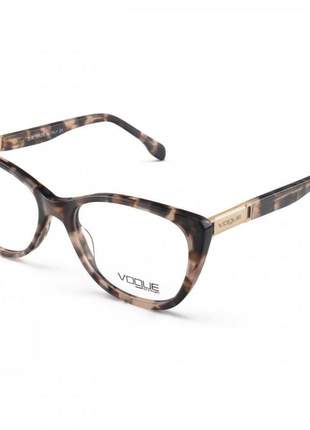 Armacao de óculos gatinho vogue lq0140 tartaruga claro