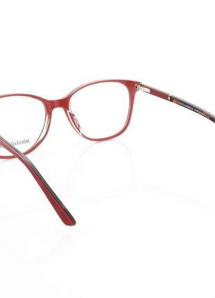 Armação de óculos quadrado dolce & gabbana dg4029 vermelho e tartaruga