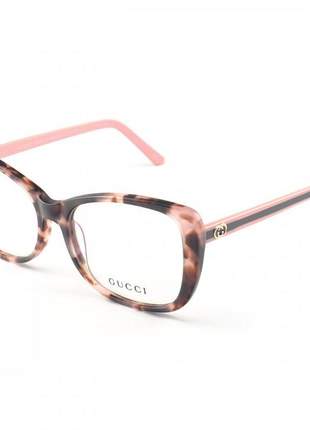 Armação de óculos quadrado gucci gg0288 tartaruga e rosa