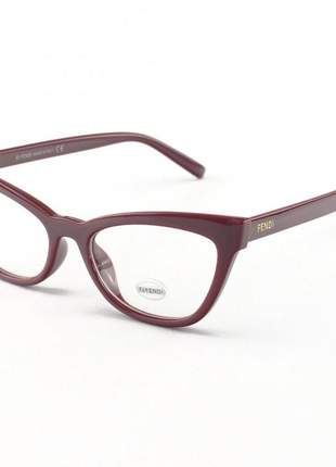 Armacao de óculos puxadinha fendi ff8548 vermelha