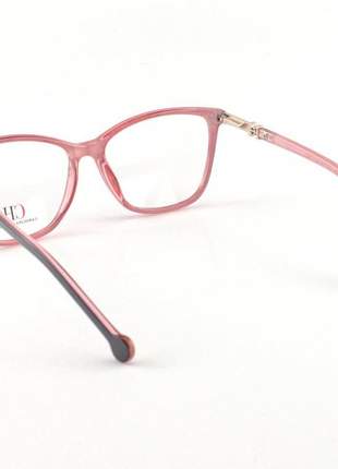 Armacao de óculos feminina carolina herrera ch639 preto e rosa