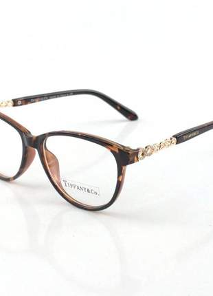 Armacao de óculos tiffany & co. infinito - tf2120 b marrom tartaruga
