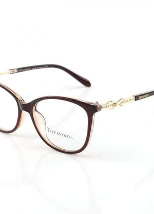 Armacao de óculos feminina tiffany & co infinito tf2143 b marrom