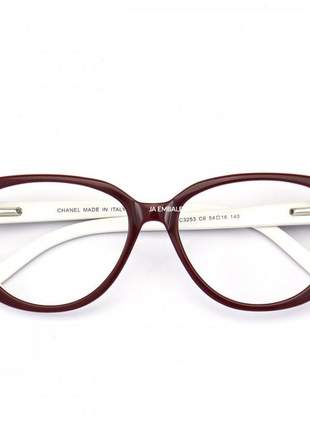 Oculos armação de grau chanel gatinho x3253 - bordo