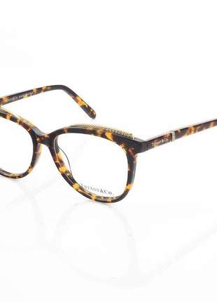 Armação de óculos gatinho tiffany & co tf2147 marrom tartaruga
