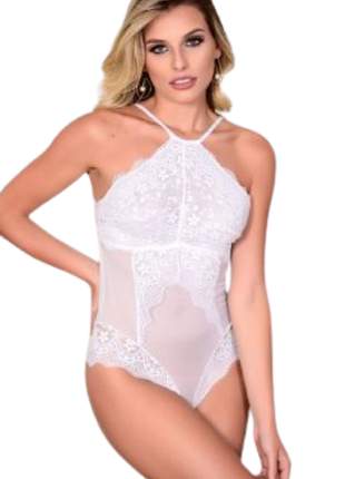 Body lingerie com bojo removível branco - del laras