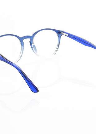 Armação de óculos redonda clear rb2180 acetato azul degrade