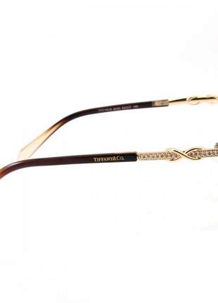 Armação de óculos oval tiffany & co infinito tf2143 marrom degrade