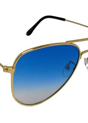 Óculos de sol aviador feminino proteção uv 400 com estojo e flanela