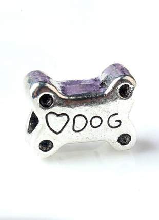 Berloque osso de cachorro charm compatível com bracelete pandora vivara