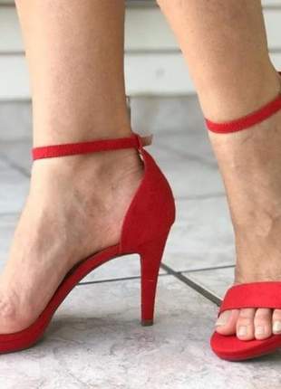 Sandália feminina meia pata casual vermelho 364001sbavv