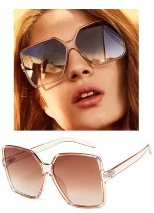 Oculos de sol feminino moda glamour total c/ case e flanela