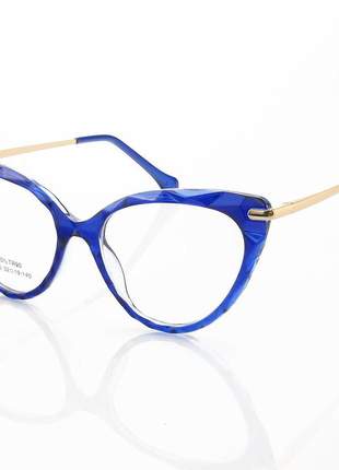 Armação de óculos gatinho lux 68236 azul