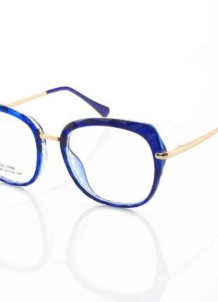 Armação de óculos quadrado mila 68226 azul marinho