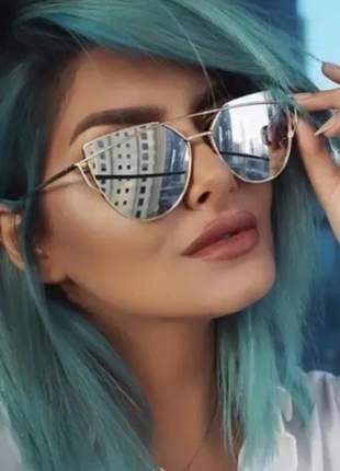 Óculos de sol feminino espelhado barato luxo promoção verão