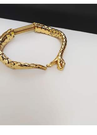 Bracelete dourado cobra