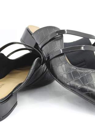 Sapato mule feminino bico fino confortavel sandra