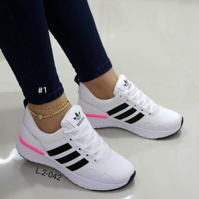 Tênis feminino adidas - leve, macio e confortável - pronta entrega - R$  149.00, cor Branco (para academia, para caminhada) #100830, compre agora