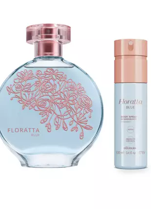 Kit perfume + body spray floratta blue o boticário