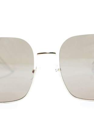 Óculos de Sol Feminino Branco Quadrado Blogueira - Rafaello