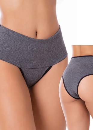 10 calcinha power fitness cintura alta cós duplo lingerie top