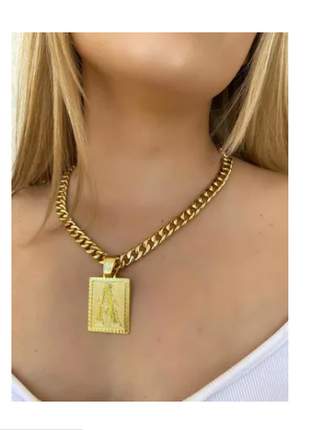 Cordão grumet feminino + pingente banhado a ouro 18k luxo