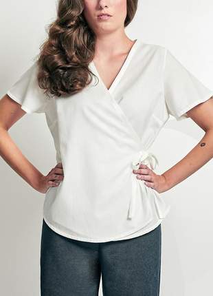 Blusa cachecour white butterfly