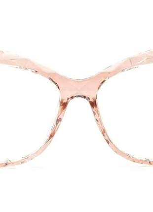Armação óculos sem grau feminino cristal lapidado grande a15