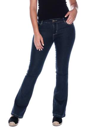 Calça jeans feminina cintura alta skinny slim levanta bumbum lycra e elastano