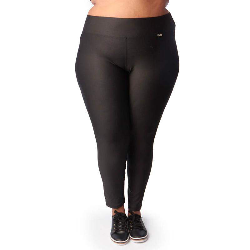 Calça legging modeladora plus size suplex com cintura alta preta - R$  79.90, cor Preto (cós alto) #126706, compre agora