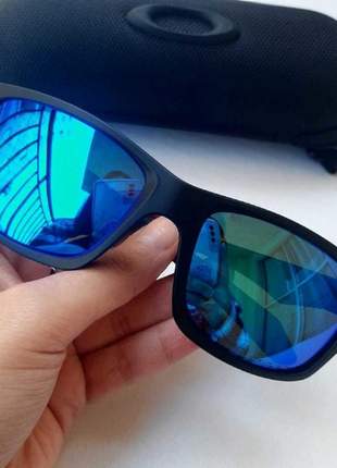 Oculos de sol oakley jupiter polarizado uv400 dourado, vermelho, azul preto masc ulino