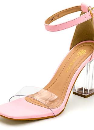 Sandalias femininas moda transparência - R$ 238.00, cor Preto (em