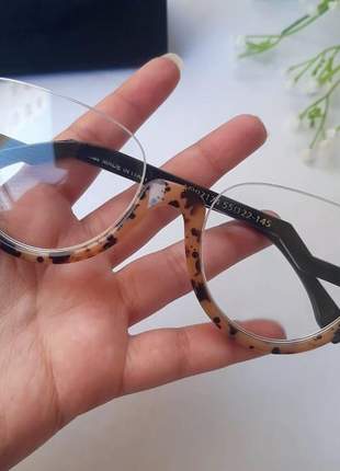 Óculos de grau fendi meia taça gatinho feminino moda blogueira 2022