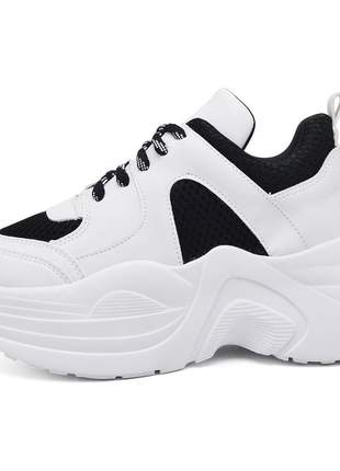 Tênis sneaker chuncky cadarço extra mah 192 branco/preto