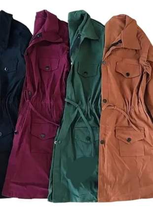 Pague 1 e leve 2 jaqueta parka feminina jaqueta casaco sobretudo