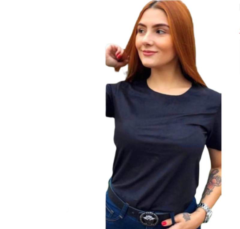 Blusinha t-shirts suede roupas moda feminina - R$ 19.99, cor Nude #140052,  compre agora