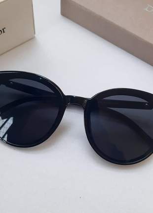 Óculos de sol dior gatinho proteção uv 400 lente escura cores rosa preto marrom