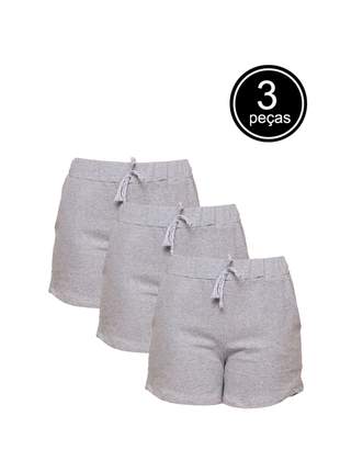 Kit com 3 shorts style feminino part.b