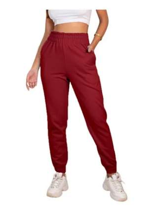 Kit 2 calças moletom feminina jogger slim básica tendência, leia o anúncio