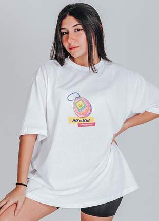 Camiseta feminina oversized criança dos anos 90