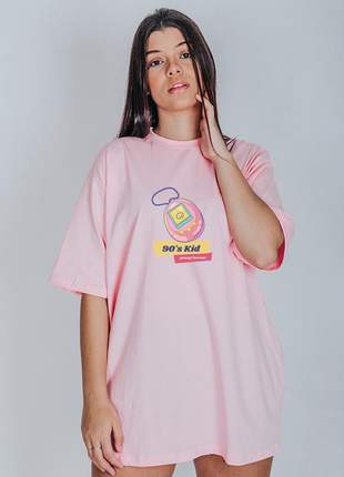 Camiseta feminina oversized criança dos anos 90