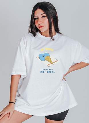 Camiseta feminina oversized summer