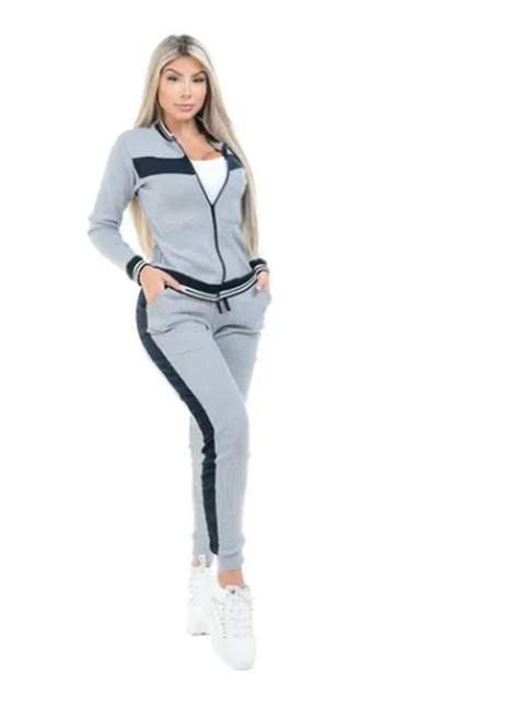 Ringback Metropolitan scan Conjunto moletinho feminino moletom ribana zíper blusa calça - R$ 179.99,  cor Cinza #143443, compre agora | Shafa