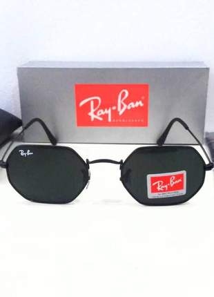 Óculos de sol ray ban octagonal rb 3556 unissex 6 cores disponível